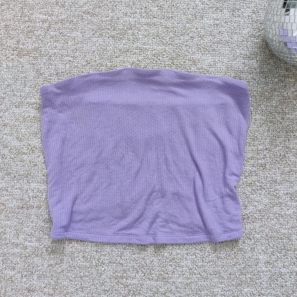 American Eagle Soft & Sexy Rib Tube Top Lavender M